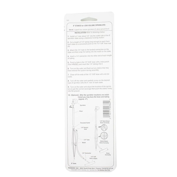 Thrifco Plumbing R-382-C 8 Inch Support Stakes - 6819382