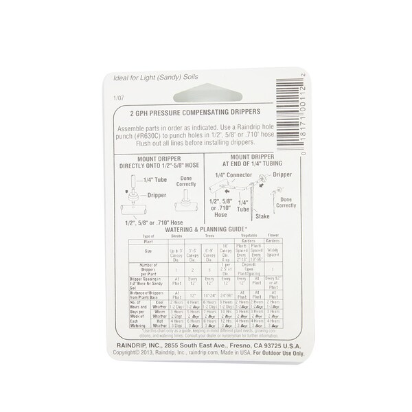Thrifco Plumbing R-112-C 2 Gph In-Line Dripper - 6819112