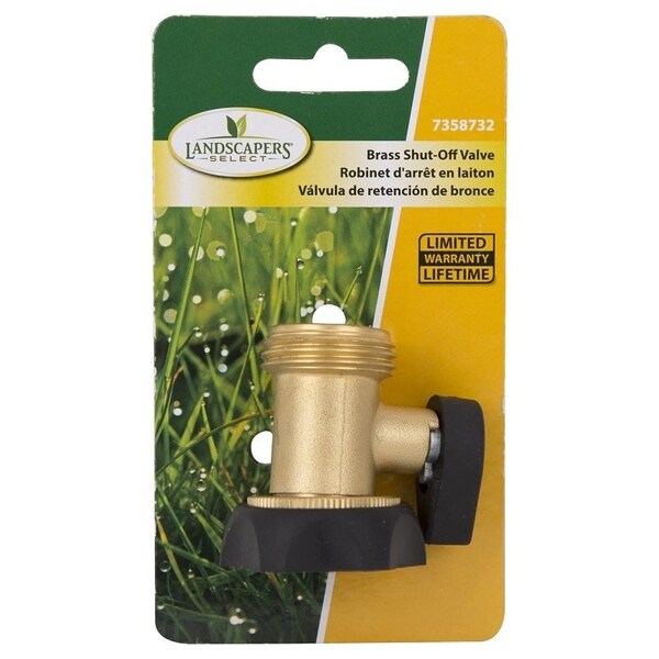Landscapers Select Hose Shut-Off Valve, 3/4 in, Female, 1 -Port/Way, Brass Body, Brass - GB9111A3L