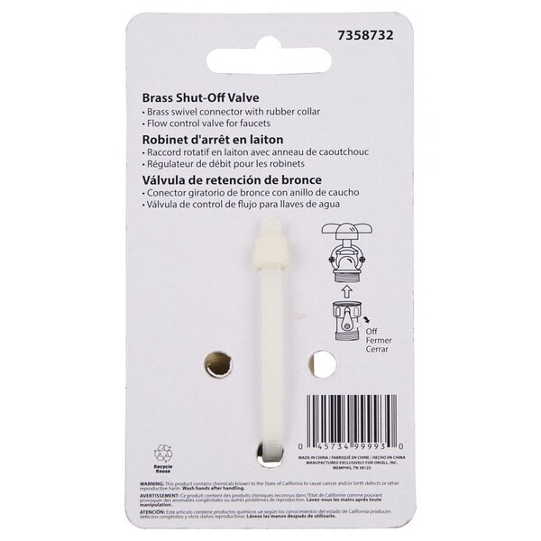 Landscapers Select Hose Shut-Off Valve, 3/4 in, Female, 1 -Port/Way, Brass Body, Brass - GB9111A3L