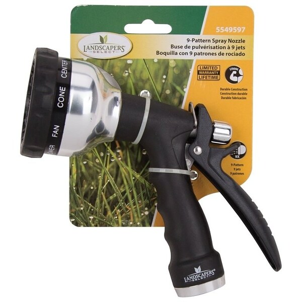 Landscapers Select Spray Nozzle, Female, Aluminum, Black, Chrome - GT35291