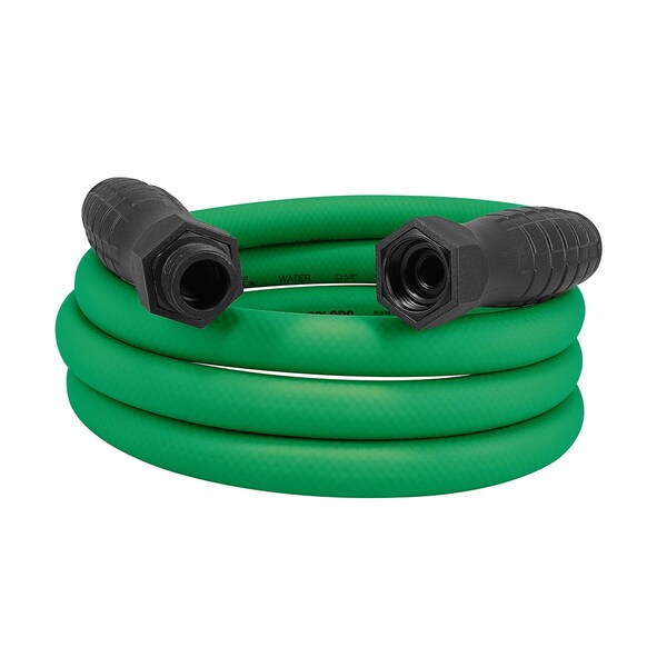 Colors SwivelGrip Garden Hose, 5/8in x 10ft, 3/4in - 11 1/2 GHT Fittings, Forest Green - HFZC510GRS-E