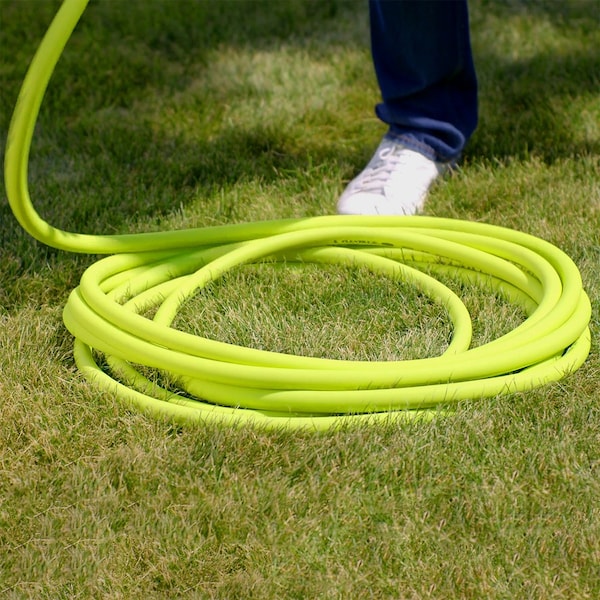 Flexzilla Garden Hose, 3/4in x 100ft, 3/4in - 11 1/2 GHT Fittings - HFZG6100YW-E