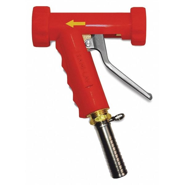 Sani-Lav Spray Nozzle, Brass/SS, 6-1/4" L, 150 psi - N8R20