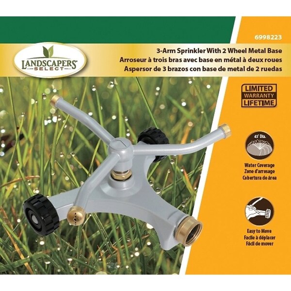 Landscapers Select Lawn Sprinkler, Female, Round, Zinc - YM133A