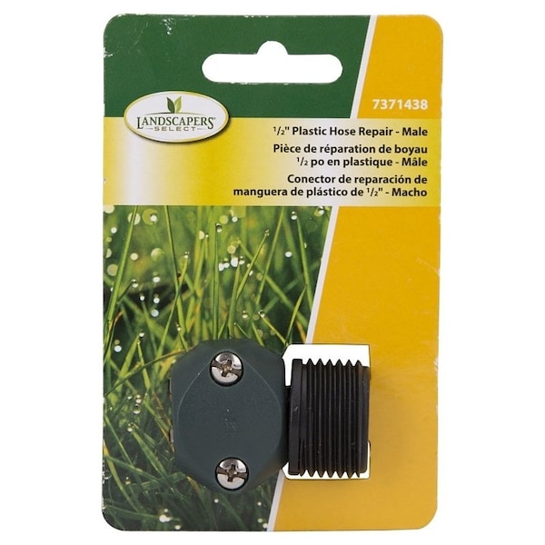 Landscapers Select Hose Coupling, 1/2 in, Male, Plastic, Green and Black - GC531-23L