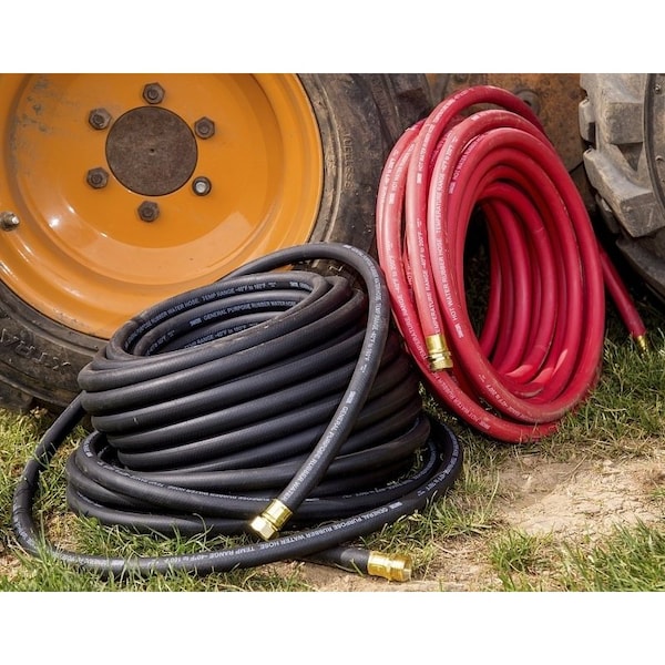 Swan SGC58100 Garden Hose, 100 ft L, Rubber, Black - CELSGC58100