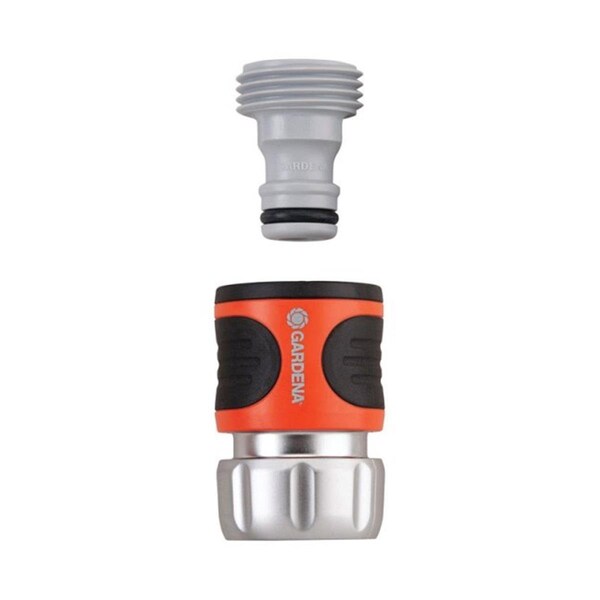 Gardena 39044 0.62 &amp; 0.5 in. Premium Metal Garden Hose Connector Set Nylon-ABS - GA7550