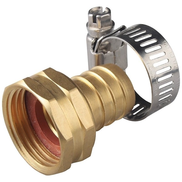 Landscapers Select Hose Coupling, 3/4 in, Female, Brass, Brass - GB-9412-3/4