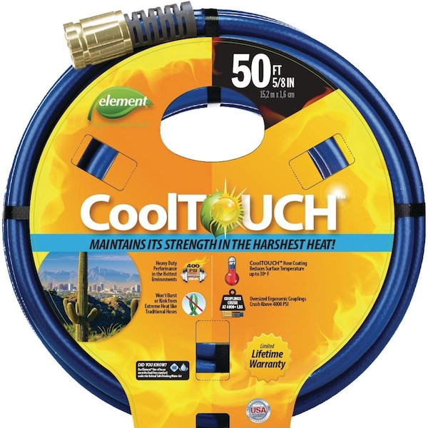 Element CoolTouch 5/8 In. Dia. x 50 Ft. L. Drinking Water Safe Garden Hose - CELCT58050