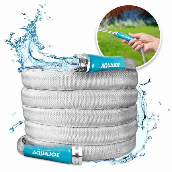 Snow Joe 25 Ft x 5/8 In FiberJacket Ultra Flexible Non-Expanding Kink Free Garden Hose - AJFJH25-58-PRX