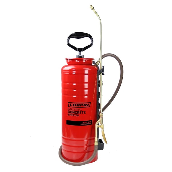 Chapin 3-1/2 gal Industrial Viton Concrete Open Head Sprayer, Steel Tank, Fan Spray Pattern - 1949
