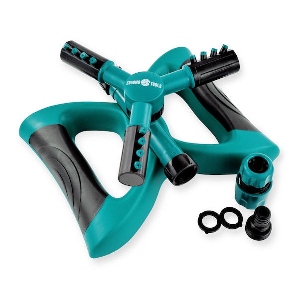 Segomo Tools 360 Deg Automatic Rotating Garden Lawn Water Sprinkler Irrigation Syst - T07034