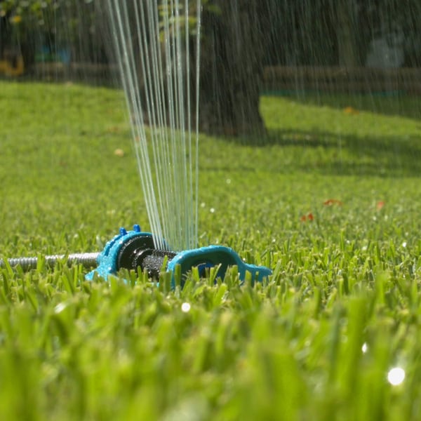 Aqua Joe Indestructible Metal Base Oscillating Sprinkler with Adjustable Spray - SJI-OMS16