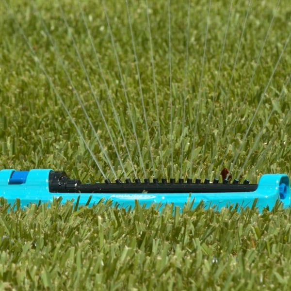 Aqua Joe Indestructible Metal Base Oscillating Sprinkler with Adjustable Spray - SJI-OMS16