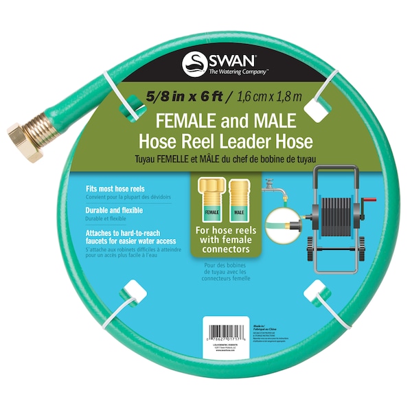 Swan Flexon 5/8 in. D X 6 ft. L Light Duty Leader Hose - CLOLH5806FM