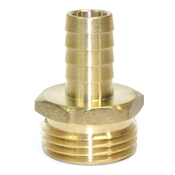 Interstate Pneumatics 3/4 Inch GHT Male x 1/2 Inch Barb Hose Fitting - FGM308