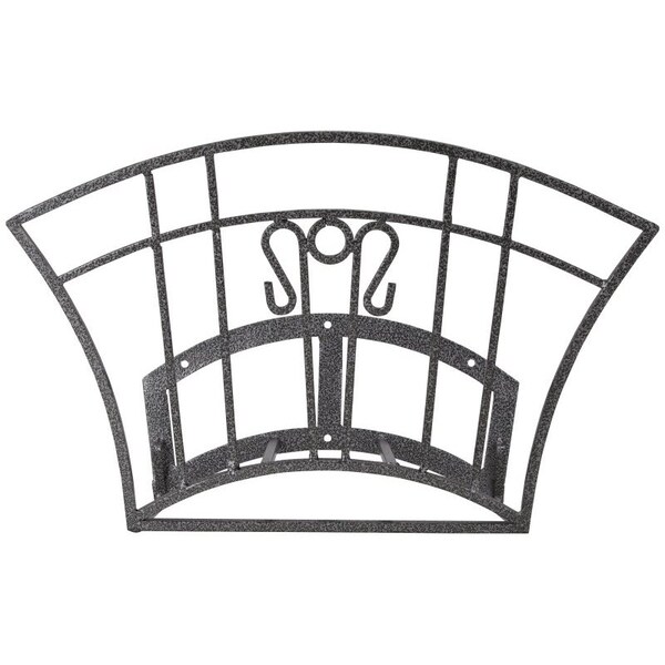 Landscapers Select Hose Hanger, 250 ft Capacity, Steel, Hammertone Black, Powder-Coated, Wall Mounting - HH003