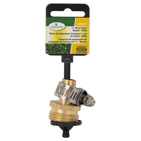 Landscapers Select Hose Coupling, 1/2 in, Male, Brass, Brass - GB934M3L