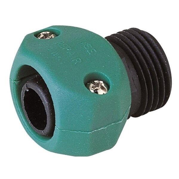 Landscapers Select Hose Coupling, 5/8 to 3/4 in, Male, Plastic, Black/Green - GC5313L