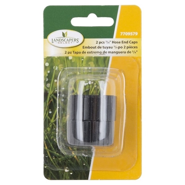 Landscapers Select Hose End Cap, 3/4 in, Female, Plastic, Black - GHEC