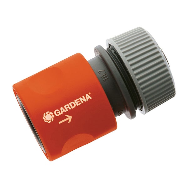 Gardena Gardena 5/8 in. Plastic Threaded Male Hose End Repair Connector with Water Stop - 32914