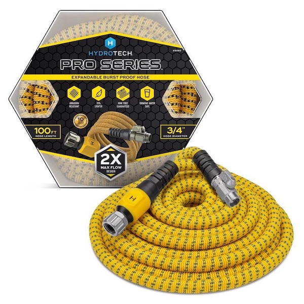 Hydrotech ProSeries 3/4 in. D X 100 ft. L Heavy Duty Professional Grade Expandable Flexible Garden H - 5560C3