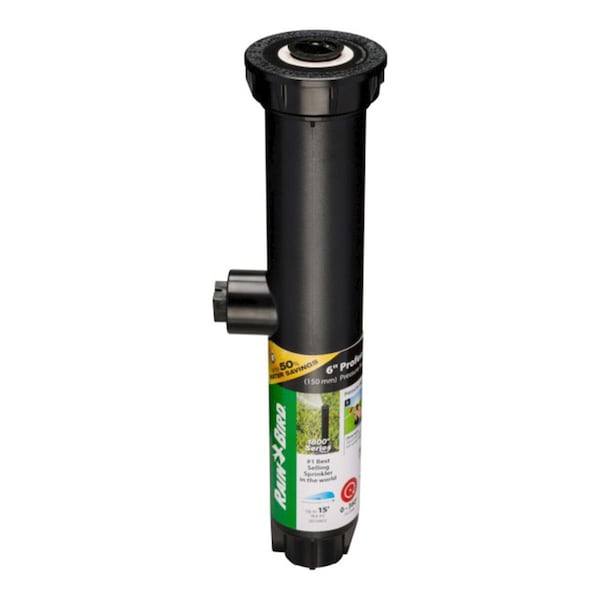 Rain Bird 6 in. 1800 Series Quarter-Circle Pop-Up Spray Head, Black - 7014746
