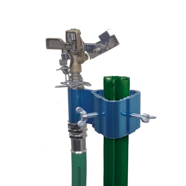 Dramm Colorstorm Aluminum T-Post Base 1-Pattern Impact Sprinkler Head With Stand 70 sq ft Assorted Color - 10-15205