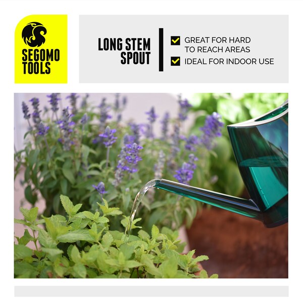 Segomo Tools 1/3 Gallon Small Green Indoor Long Spout House Watering Can - WC40