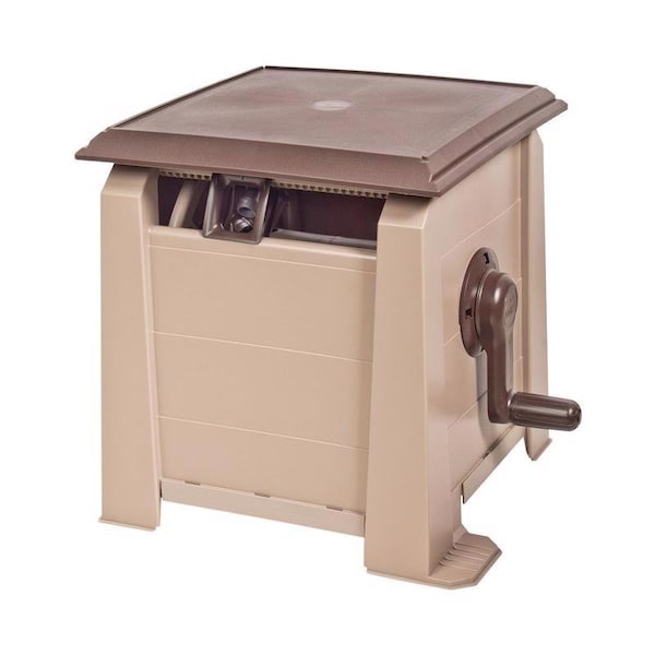 True Temper Ames NeverLeak 175 ft. Brown Free Standing Hideaway Hose Reel - 2398800