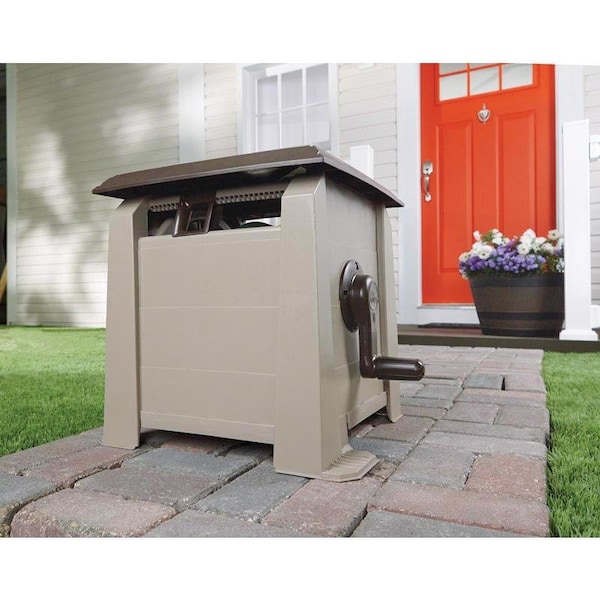 True Temper Ames NeverLeak 175 ft. Brown Free Standing Hideaway Hose Reel - 2398800