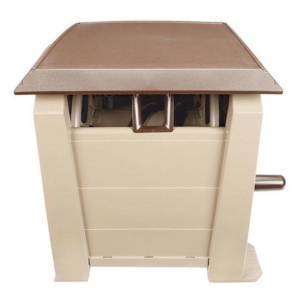 True Temper Ames NeverLeak 175 ft. Brown Free Standing Hideaway Hose Reel - 2398800
