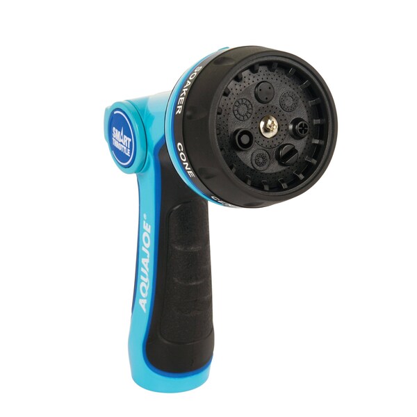 Aqua Joe Heavy-Duty Indestructible Metal Multi-Function Adjustable Hose Nozzle with Smart Throttle - AJHN102