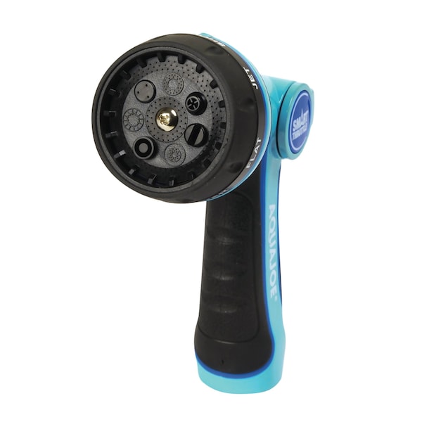 Aqua Joe Heavy-Duty Indestructible Metal Multi-Function Adjustable Hose Nozzle with Smart Throttle - AJHN102