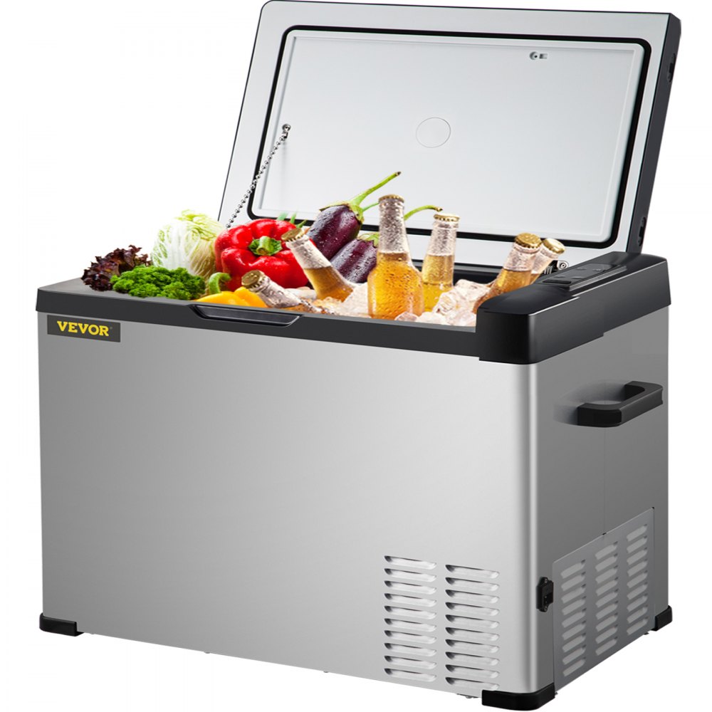 VEVOR 12 Volt Refrigerator, Portable Refrigerator (-4℉~68℉) With APP Control Car Compressor Fridge Cooler 12V/24V DC and 110-220V AC For Camping, Road Trip, Boat, Skincare, Outdoor and Home (42 Quart) - BXS40LC40110VUEQHV1