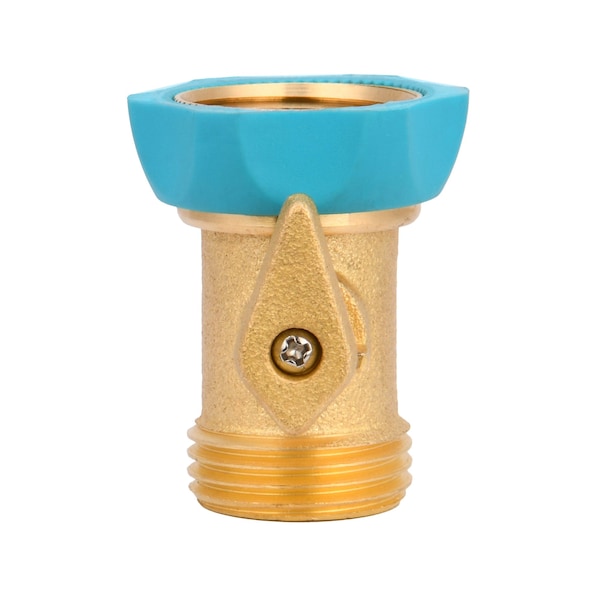 Aqua Joe Indestructible Series Brass Heavy-Duty Hose Shut Off Valve, 2-Pack - AJ-IHE-2PK