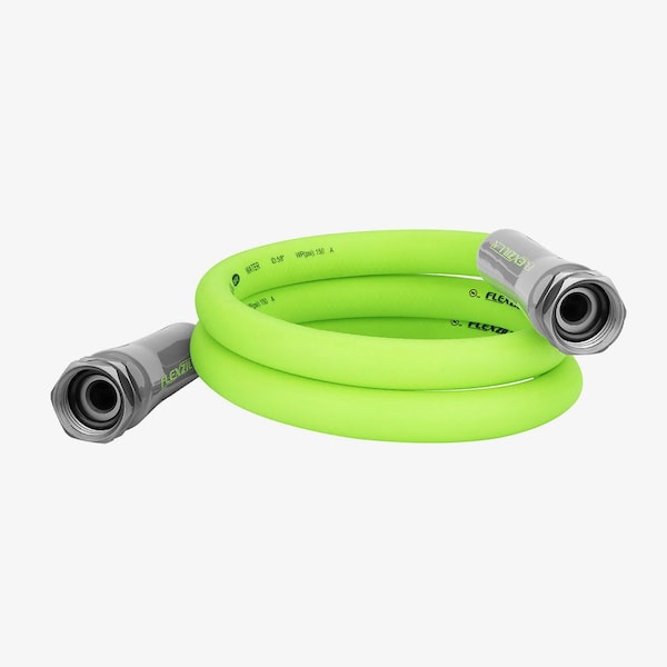Flexzilla Garden Lead-in Hose, 5/8in x 5ft, Female/Female 3/4in - 11 1/2 GHT Fittings - HFZG505YWLI