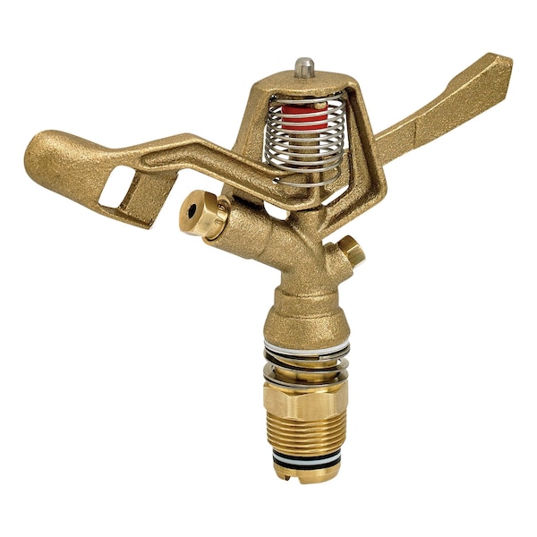 Underhill Products 3/4'' MPT Full Circle Brass Impact Sprinkle, r 3/16'' Drive Nozzle, 1/8'' Close-in Nozzle - SI075F