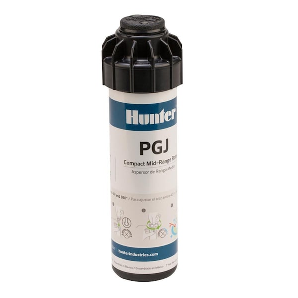 Hunter 3.93 in. PGJ Adjustable Rotor Pop-Up Sprinkler for 1963 sq. ft. Area - Black - 7014323