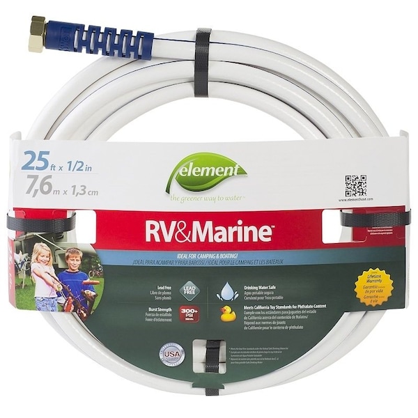 Swan MRV12025 Water Hose, 12 in ID, 25 ft L, White - CELMRV12025