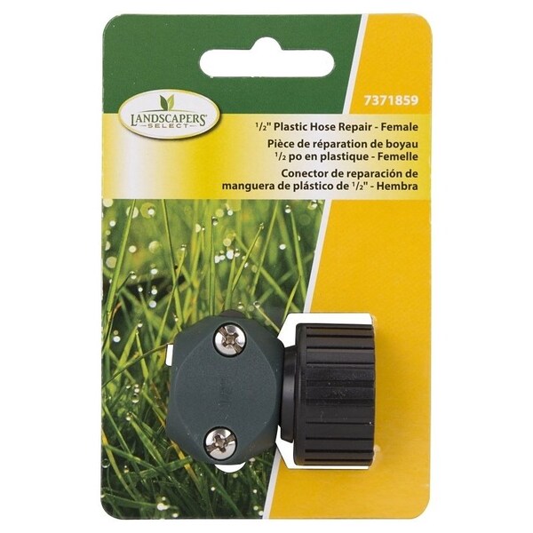 Landscapers Select Hose Coupling, 1/2 in, Female, Plastic, Green and Black - GC530-23L