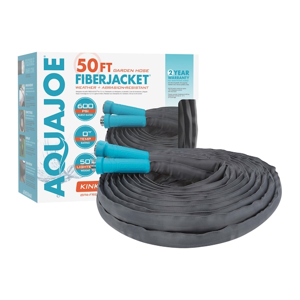 Snow Joe Aqua Joe Superlight Fiberjacket Max Garden Hose - AJFJH50-58-MAX