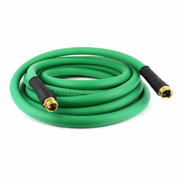 Interstate Pneumatics Contractor Grade Green PVC Water Hose 3/4 Inch x 75 feet with Machined GHT Fittings - HCG19-075E