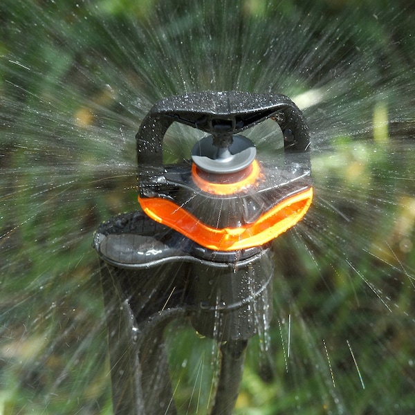 Thrifco Plumbing Rotor Rain Plus Assembled on Stake with 24 Inch Tube & Adaptor - 9421452