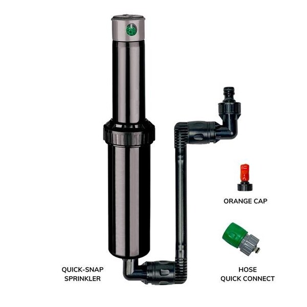 Greengrass Quick Snap in Ground 5 in. Pop Up Adjustable Sprinkler with Quick Hose Connector - GR38615