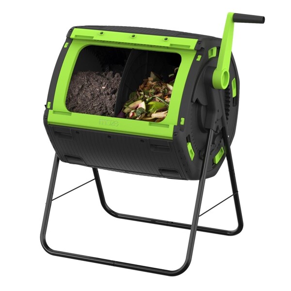 Maze Nails RSI- 48 Gallon Geared Two Compartment Compost Tumbler - RSI-MCT-D180