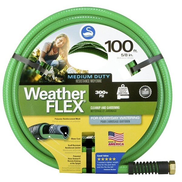 Swan SNWF58100 Garden Hose, 100 ft L, Vinyl, Green - CSNWF58100