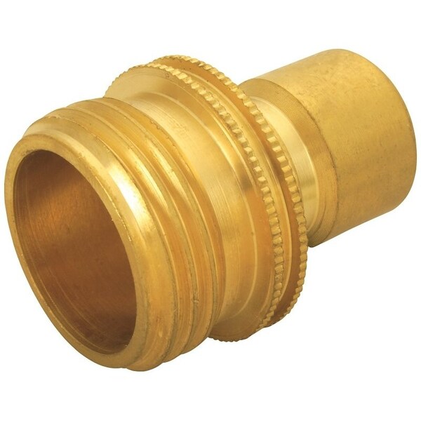 Landscapers Select Hose Connector, 3/4 in, Male, Brass, Brass - GB9610
