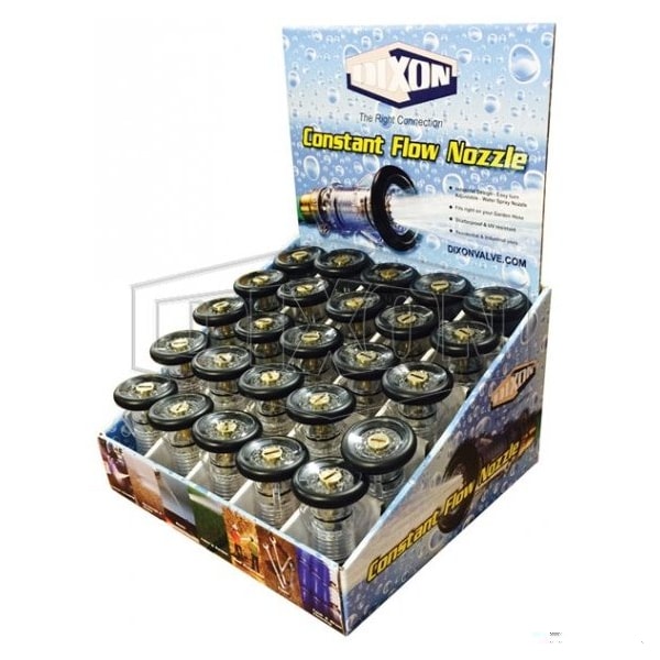 Dixon Constant Flow Nozzle Display, 3/4 in Garden Hose Thread Connection, 100 psi Pressure, 25.1 GPM Flow - CNB75GHT-GD